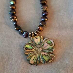Gorgeous Handmade Abalone Necklace 16"